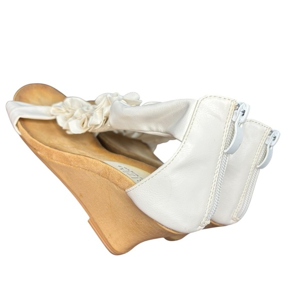 SPRING STEP PATRIZIA HARLEQUIN WHITE WEDGE SANDAL, US 8.5 - Picture 5 of 8